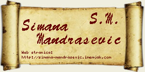 Simana Mandrašević vizit kartica
